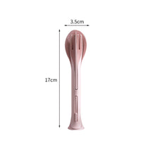 Load image into Gallery viewer, 3 in 1 Travel Portable Cutlery Set Japan Style Wheat Straw Knife Fork Spoon Student Dinnerware Sets Kitchen Tableware
