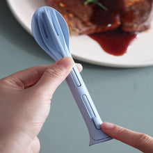 Load image into Gallery viewer, 3 in 1 Travel Portable Cutlery Set Japan Style Wheat Straw Knife Fork Spoon Student Dinnerware Sets Kitchen Tableware
