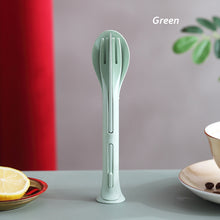 Load image into Gallery viewer, 3 in 1 Travel Portable Cutlery Set Japan Style Wheat Straw Knife Fork Spoon Student Dinnerware Sets Kitchen Tableware
