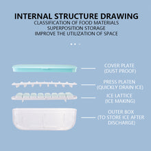 Load image into Gallery viewer, Press Type Ice Cube with Storage Box Silicone Ice Cube Tray Ice Cube Maker Home Bar DIY Ice Cube Tool with Lid
