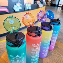 Load image into Gallery viewer, Outdoor Sport Fitness Portable Water Bottle Water Cups Motivational Sports Water bottle with Time Maker Leak-proof Cup
