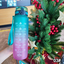 Load image into Gallery viewer, Outdoor Sport Fitness Portable Water Bottle Water Cups Motivational Sports Water bottle with Time Maker Leak-proof Cup
