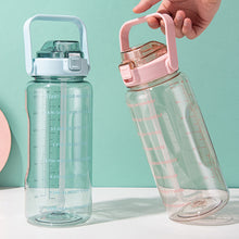 Load image into Gallery viewer, 2000ML Travel Portable Outdoor Water Cup with Silicone Straw Handle Large Capacity Leak Proof Sports Bottle Leakproof Cup
