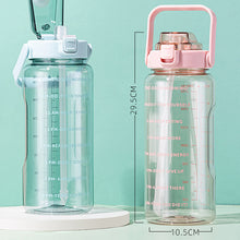 Load image into Gallery viewer, 2000ML Travel Portable Outdoor Water Cup with Silicone Straw Handle Large Capacity Leak Proof Sports Bottle Leakproof Cup
