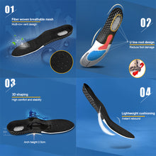 Load image into Gallery viewer, Man Women Sport Running Silicone Gel Insoles For Feet Shoes Sole Orthopedic PPad Massaging Shock Absorption Arch Support
