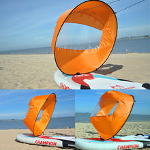 Load image into Gallery viewer, Surfboard Accessories Downwind Paddle Inflatable Canoe Drag Sail Kayak Accessories With Transparent Window Folding Thrusters
