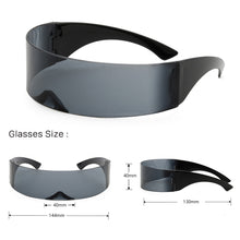 Load image into Gallery viewer, Future Warrior Rimless Sunglasses Retro Sun Glasses Mask Novelty Glasses Punk Steampunk Party Glasses Halloween Party Supplies
