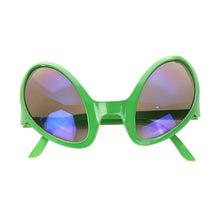 Load image into Gallery viewer, Alien Party Glasses Funny Sunglasses ET Sunglasses Holiday Dance Aliens Costume Alternative Shapes Rainbow Lenses Party Supplies
