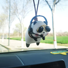Load image into Gallery viewer, Car Interior Decoration Creative Anime Panda Pendant Ornament Swinging Doll Auto Rearview Mirror Pendant Car Accessories Gift

