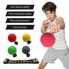 Load image into Gallery viewer, Boxing Speed Ball Head Band Fighting Speed Training Punch Ball MMA Sanda Boxer Hand Eye Reaction Home Sandbag Muay Thai Boxeo
