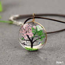 Load image into Gallery viewer, Car Interior Rear Mirror Pendant Dried Life Tree Car Craft Decoration Pendant Glass Ball Decor Accessories
