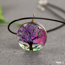 Load image into Gallery viewer, Car Interior Rear Mirror Pendant Dried Life Tree Car Craft Decoration Pendant Glass Ball Decor Accessories
