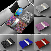 Load image into Gallery viewer, Car Bling Diamond Driver License Card Holder Driving License Credit Card Storage Interior Flip Ladies Girls Car Accessories

