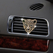 Load image into Gallery viewer, Car Perfume Air Freshener Diamond Leopard Head Car Interior Accessories Aromatherapy Ornament Air Vent Clip Crystal Leopard
