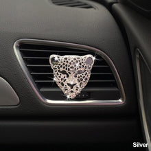 Load image into Gallery viewer, Car Perfume Air Freshener Diamond Leopard Head Car Interior Accessories Aromatherapy Ornament Air Vent Clip Crystal Leopard

