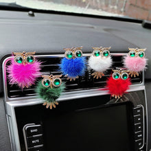 Load image into Gallery viewer, Car Air Freshener Diamond Villus Owl Car Perfume Air Vent Clip Crystal Owl Auto Accessories Interior Woman Ornament
