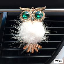 Load image into Gallery viewer, Car Air Freshener Diamond Villus Owl Car Perfume Air Vent Clip Crystal Owl Auto Accessories Interior Woman Ornament
