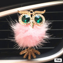 Load image into Gallery viewer, Car Air Freshener Diamond Villus Owl Car Perfume Air Vent Clip Crystal Owl Auto Accessories Interior Woman Ornament
