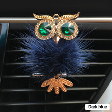 Load image into Gallery viewer, Car Air Freshener Diamond Villus Owl Car Perfume Air Vent Clip Crystal Owl Auto Accessories Interior Woman Ornament
