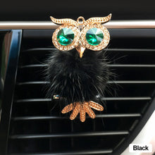 Load image into Gallery viewer, Car Air Freshener Diamond Villus Owl Car Perfume Air Vent Clip Crystal Owl Auto Accessories Interior Woman Ornament
