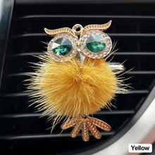 Load image into Gallery viewer, Car Air Freshener Diamond Villus Owl Car Perfume Air Vent Clip Crystal Owl Auto Accessories Interior Woman Ornament
