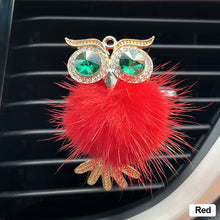 Load image into Gallery viewer, Car Air Freshener Diamond Villus Owl Car Perfume Air Vent Clip Crystal Owl Auto Accessories Interior Woman Ornament
