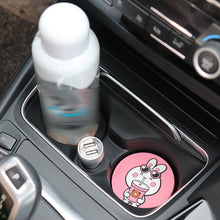 Load image into Gallery viewer, 1Pc Car Mug Coaster Cartoon Silicone Mug Cup Mat Non-slip Car Cup Mats Cute Animals Cup Pad Coaster Home Office Milk Coffee
