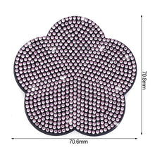 Load image into Gallery viewer, 2pcs Car Water Cup Non-slip Shockproof Silica Gel Pad Cup Coaster Rhinestone Holder Bling Auto Interior Accessories Plum Bossom Universal
