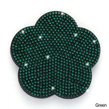 Load image into Gallery viewer, 2pcs Car Water Cup Non-slip Shockproof Silica Gel Pad Cup Coaster Rhinestone Holder Bling Auto Interior Accessories Plum Bossom Universal
