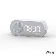 Load image into Gallery viewer, Wireless Bluetooth Speaker Clock Dual Alarm Support TF Card FM Radio Soundbar HIFI Music Box Soundbar.
