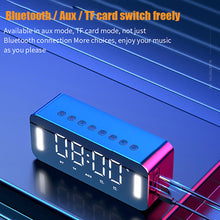 Load image into Gallery viewer, Bluetooth Speaker FM Radio TF Card Player Sound Box With Display Large Volume Desktop Alarm Clock Speaker Boom For All Phone
