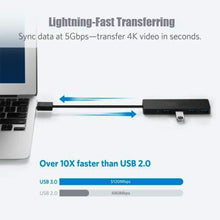 Load image into Gallery viewer, Usb 3.0 HUB 4 Port Extender 3.0 Hub Usb 3.0 Splitter Usb One Drag Four Hub Docking Station
