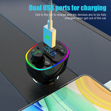 Load image into Gallery viewer, Car Bluetooth 5.0 FM Transmitter G67 Wireless Adapter Mic Audio Receiver Auto MP3 Player QC3.0 Dual USB Fast Charger Car Accessories

