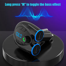 Load image into Gallery viewer, Car Handsfree Bluetooth G68 5.0 FM Transmitter Car Kit MP3 Modulator Player TF Card USB AUX Receiver Dual USB Fast Charger For Radio

