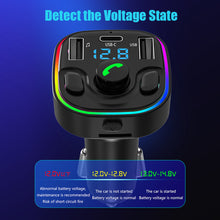 Load image into Gallery viewer, FM Transmitter G47 Button Version Bluetooth Wireless Car kit Handfree Dual USB Car Charger 2.1A MP3 Music TF Card U disk AUX Player
