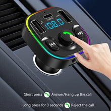 Load image into Gallery viewer, FM Transmitter G47 Button Version Bluetooth Wireless Car kit Handfree Dual USB Car Charger 2.1A MP3 Music TF Card U disk AUX Player
