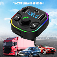 Load image into Gallery viewer, FM Transmitter G47 Button Version Bluetooth Wireless Car kit Handfree Dual USB Car Charger 2.1A MP3 Music TF Card U disk AUX Player
