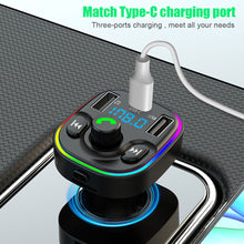 Load image into Gallery viewer, FM Transmitter G47 Bluetooth Wireless Car kit Handfree Dual USB Car Charger 2.1A MP3 Music TF Card U disk AUX Player

