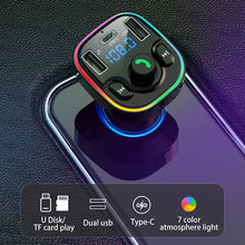 Load image into Gallery viewer, FM Transmitter G47 Bluetooth Wireless Car kit Handfree Dual USB Car Charger 2.1A MP3 Music TF Card U disk AUX Player
