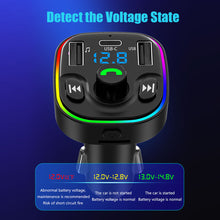 Load image into Gallery viewer, FM Transmitter G47 Bluetooth Wireless Car kit Handfree Dual USB Car Charger 2.1A MP3 Music TF Card U disk AUX Player
