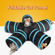 Load image into Gallery viewer, 2/3/4/5-way Collapsible Cat Tunnel Tube Indoor Kitten Tunnel Toy Pet Self-entertainment Toy Cat Puppy Peek Hole Rabbit Ferrets Hamster Toys
