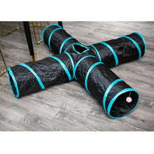 Load image into Gallery viewer, 2/3/4/5-way Collapsible Cat Tunnel Tube Indoor Kitten Tunnel Toy Pet Self-entertainment Toy Cat Puppy Peek Hole Rabbit Ferrets Hamster Toys
