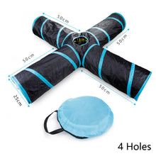 Load image into Gallery viewer, 2/3/4/5-way Collapsible Cat Tunnel Tube Indoor Kitten Tunnel Toy Pet Self-entertainment Toy Cat Puppy Peek Hole Rabbit Ferrets Hamster Toys
