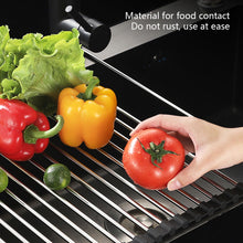 Load image into Gallery viewer, Folding 304 Stainless Steel Drain Rack Dish Washing Sink Draining Board Foldable Dish Drying Rack Kitch Sink Shelf
