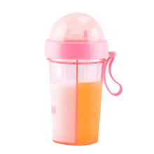 Load image into Gallery viewer, 420/600ml Double Straw Water Bottle Outdoor Travel Creative Dual-use Water Bottle Drinking Cup Couples Gift Kitchen Supplies
