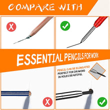 Load image into Gallery viewer, Solid Carpenter Pencil with Refill Leads and Built-in Sharpener for Scriber Wood Floor Marking Pencil Carpentry Marking Scriber
