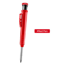 Load image into Gallery viewer, Solid Carpenter Pencil with Refill Leads and Built-in Sharpener for Scriber Wood Floor Marking Pencil Carpentry Marking Scriber
