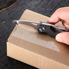 Load image into Gallery viewer, Portable Multifunctional Express Parcel Knife, Keychain, Serrated Hook, Carry-on Unpacking, Emergency Survival Tool Box Opener
