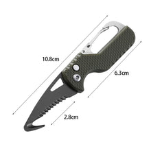 Load image into Gallery viewer, Portable Multifunctional Express Parcel Knife, Keychain, Serrated Hook, Carry-on Unpacking, Emergency Survival Tool Box Opener
