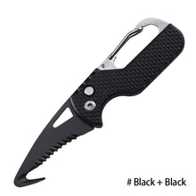 Load image into Gallery viewer, Portable Multifunctional Express Parcel Knife, Keychain, Serrated Hook, Carry-on Unpacking, Emergency Survival Tool Box Opener
